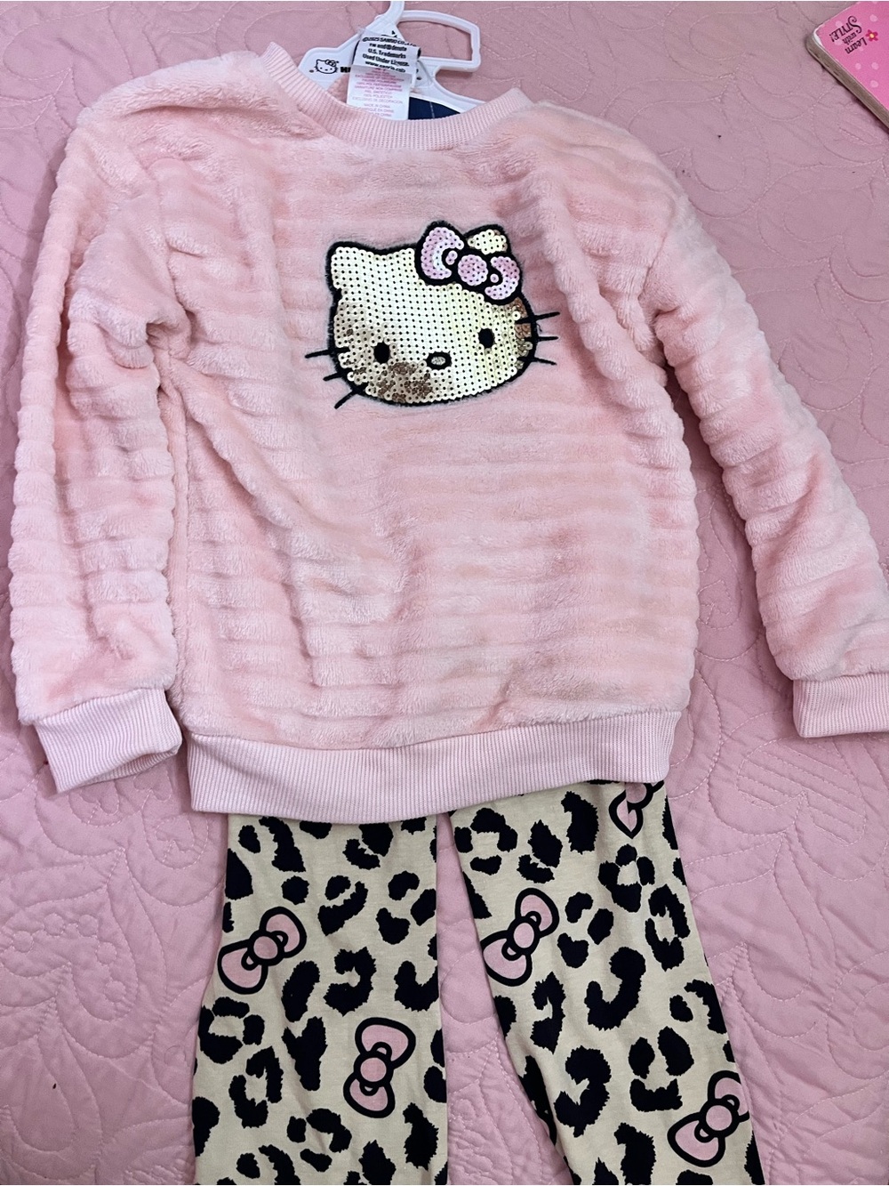 Hello Kitty Plush Pink Kids Pajama Set